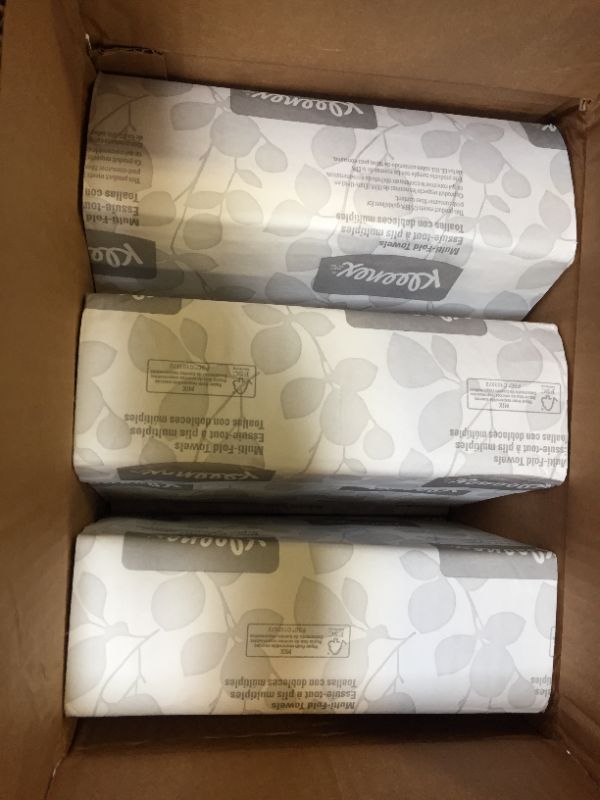 Photo 1 of Kleenex Multifold Paper Towels (02046), White, 8 Packs/Convenience Case, 150 Tri Fold Paper Towels/Pack, 1,200 Towels/Case
