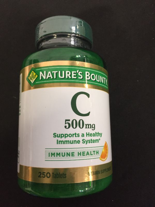 Photo 3 of  Vitamin C 500 Mg Dietary Supplement Tablets, By Natures Bounty - 250 Tablets EXP 12/2023