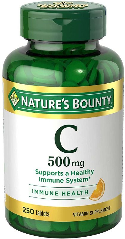 Photo 1 of  Vitamin C 500 Mg Dietary Supplement Tablets, By Natures Bounty - 250 Tablets EXP 12/2023