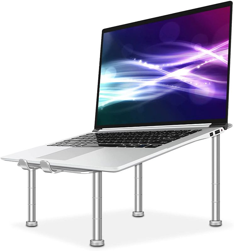 Photo 1 of Gulito Laptop Stand for Desk, Aluminum Computer Riser, Detachable Laptop Elevator, Laptop Stand Adjustable Height Suitable for 10 to 17.3 Inches Notebook Computer

