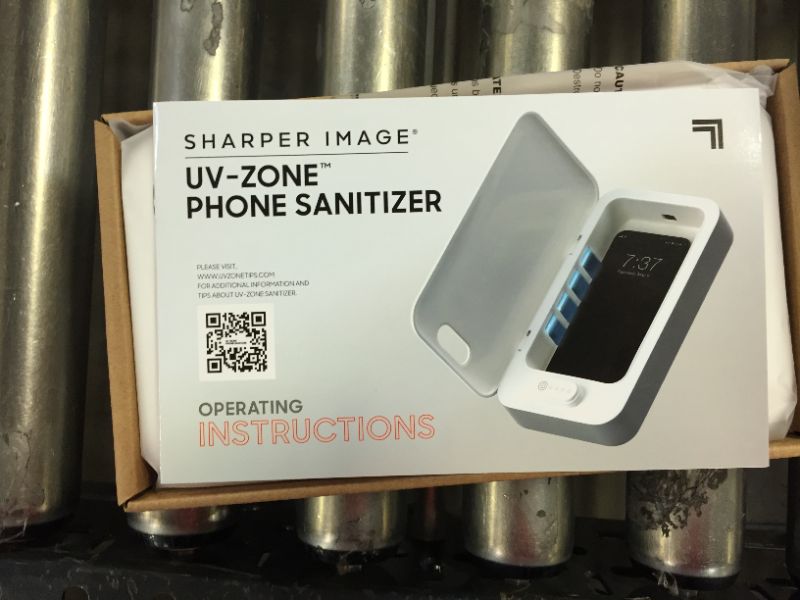 Photo 4 of UV Zone Phone Sanitizer by Sharper Image - Sanitize & Kill Bacteria on Smartphones, iPhone, Android, Air Pods, Credit Cards & More with UV Light 2 PK 
