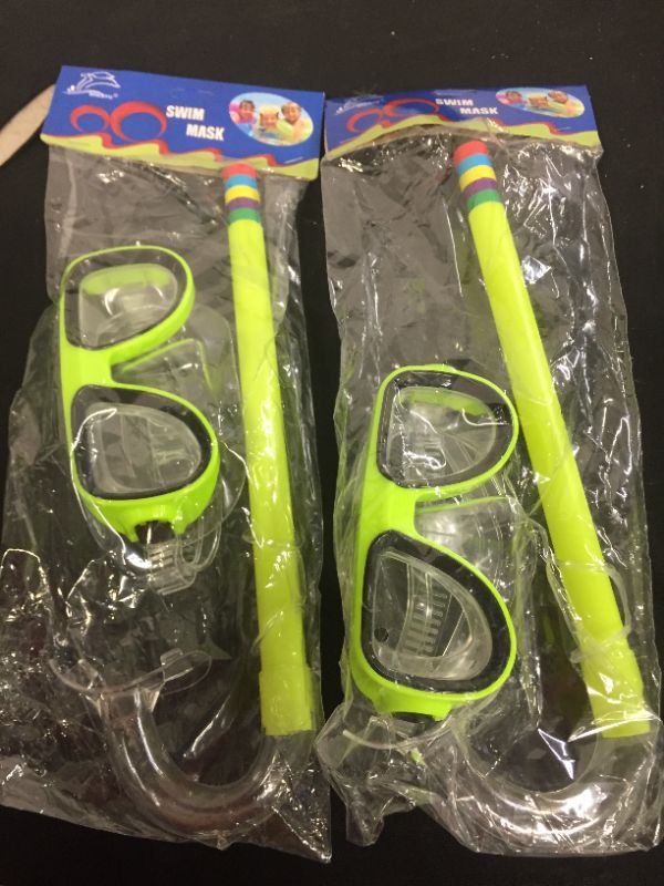 Photo 2 of 2PACK 
Kids Snorkel Set Junior Snorkeling Gear Kids Silicone Scuba Diving Snorkeling Glasses Set Snorkel Equipment for Boys and Girls Age from 4-8 Years Old
