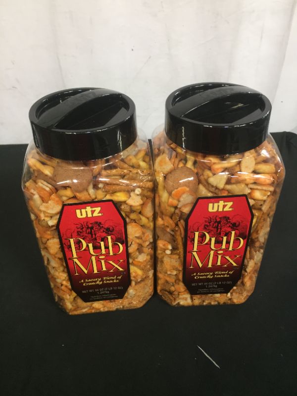 Photo 2 of 2 PACK
Utz Pub Mix - 44 Ounce Barrel - Savory Snack Mix, Blend of Crunchy Flavors for a Tasty Party Snack - Resealable Container - Cholesterol Free and Trans-Fat Free
