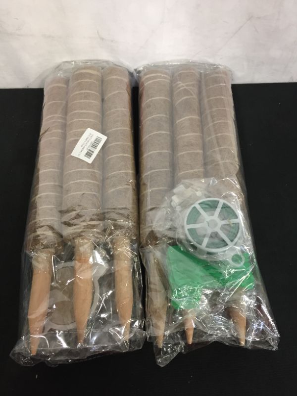 Photo 1 of 2 pack - UPMCT 15.7 Inch Coir Moss Poles 3 pack (6 total)