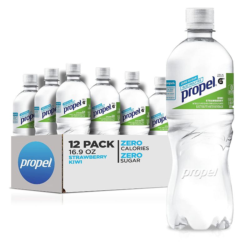 Photo 1 of 2 pack - Propel, Kiwi Strawberry, Zero Calorie Sports Drinking Water with Electrolytes and Vitamins C&E, 16.9 Fl Oz (12 Count) (24 total) exp 03.29.2021