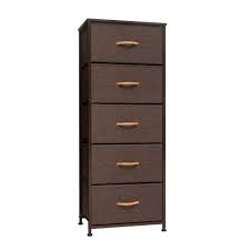 Photo 1 of 5 Drawer Dressers,Fabric Dresser Drawer Organizer,Dressers & Chests of Drawers for Bedroom,Brown