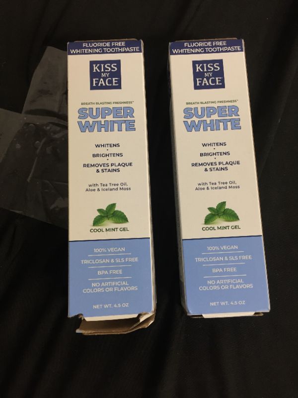 Photo 2 of Kiss My Face Toothpaste - Whitening - Fluoride Free - Gel - 4.5 oz 2 PCK