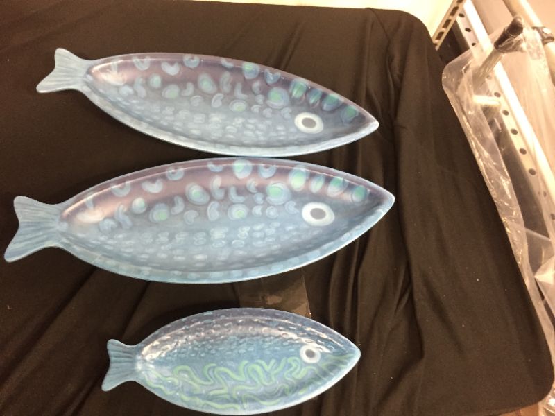 Photo 1 of 3pc Bamboo Melamine Fish Nesting Platters - Opalhouse