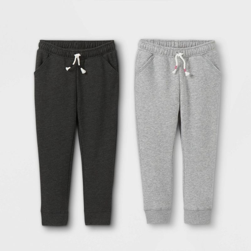 Photo 1 of Toddler Girls' 2pk Fleece Jogger Pants - Cat & Jack