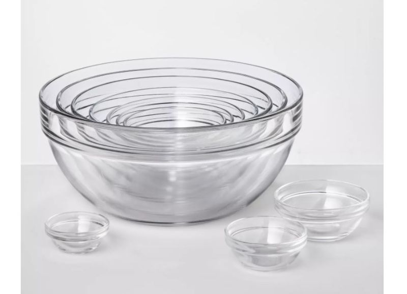 Photo 1 of 10pc Glass Mixing Bowls - Made By Design (MISSING ONE)