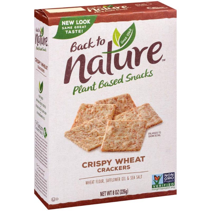 Photo 1 of 3 PACK - Back to Nature Crackers, Non-GMO Crispy Wheat, 8 Ounce BEST BY 11.28.2021