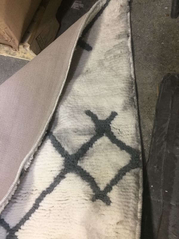 Photo 1 of 7'x10' Kenya Fleece Geometric Design Tufted Area Rug Cream - Project 62