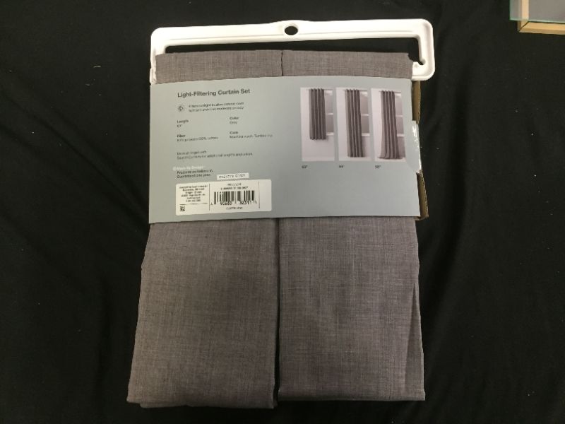 Photo 2 of 2pk 63 Curtain Panels Dark Gray - Made By Design, Grey