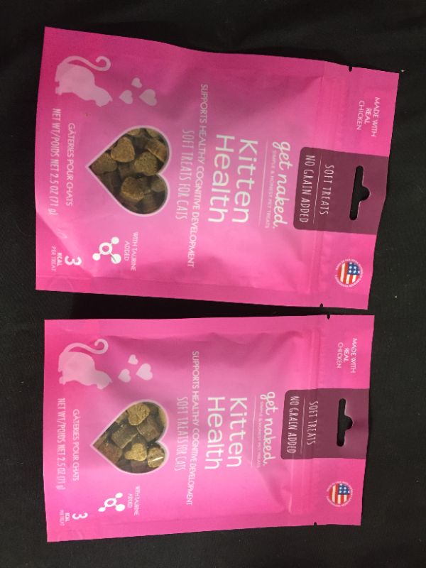 Photo 1 of 2 pack of Get Naked Kitten Health Grain-Free Soft Cat Treats, 2.5-Oz bag