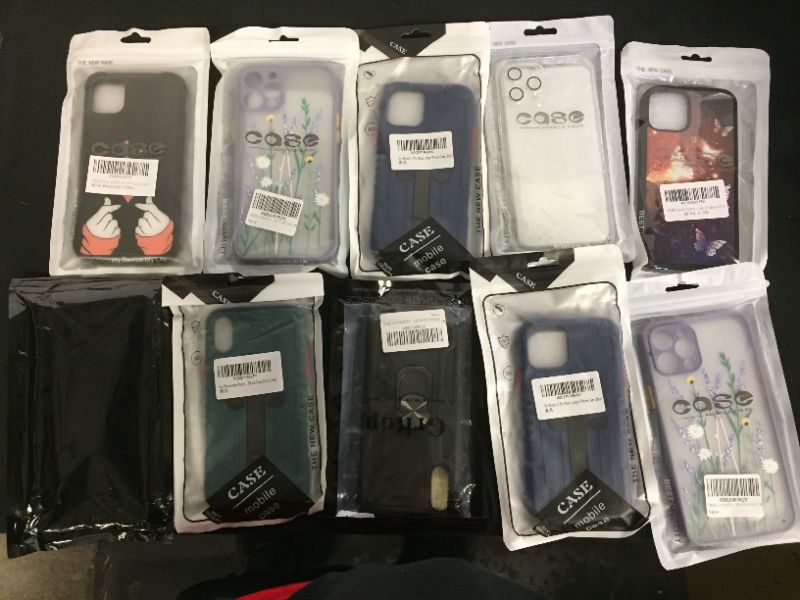 Photo 1 of 10 pack of phone cases, various sizes and styles for different phone types