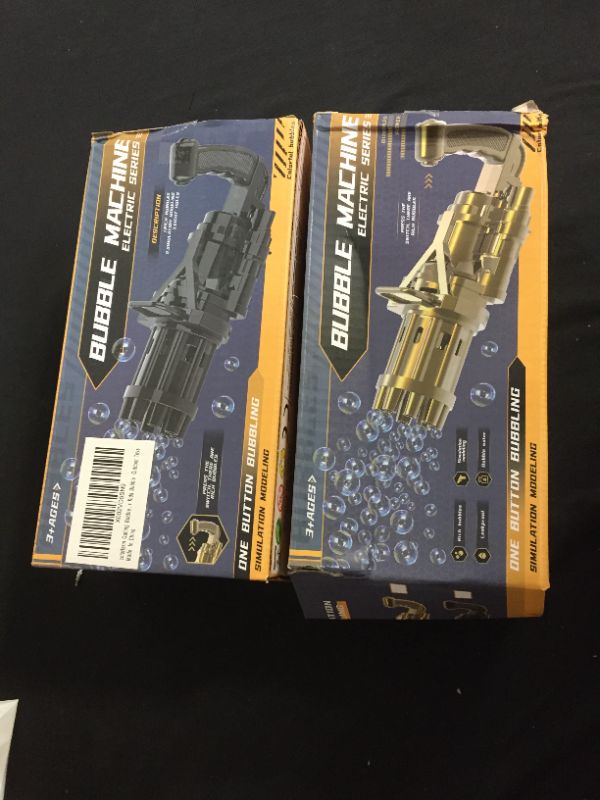 Photo 1 of 2 pack of toy bubble blower squirt guns electric