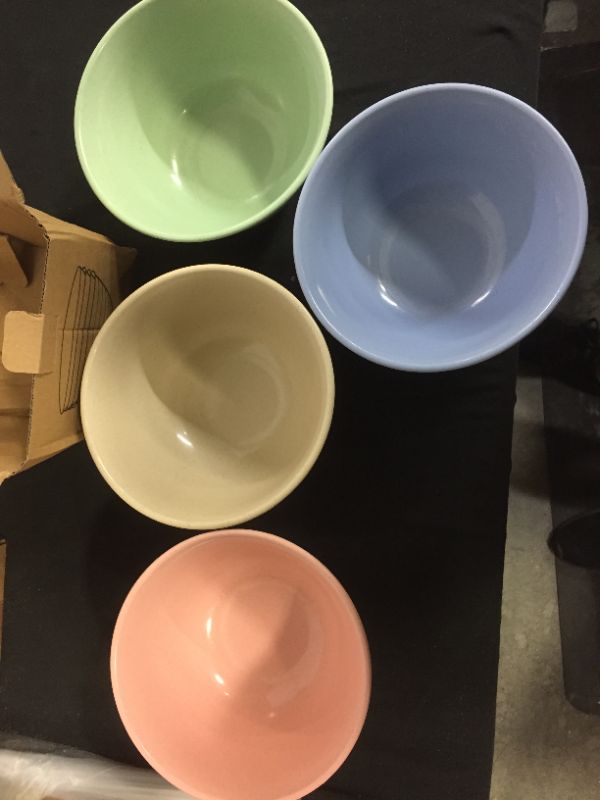 Photo 2 of 4 pack of bowls multicolored