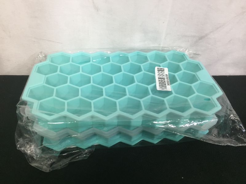 Photo 2 of ICE CUBE TRAYS, ARCITCO 2 PACK FOOD GRADE FLEXIBLE SILICONE ICE CUBE MOLDS WITH LID