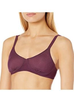 Photo 1 of Amazon Brand - Mae Women's Demi Cup Wireless Mesh Stripe Bra SIZE 36B --- PACK OF 3 