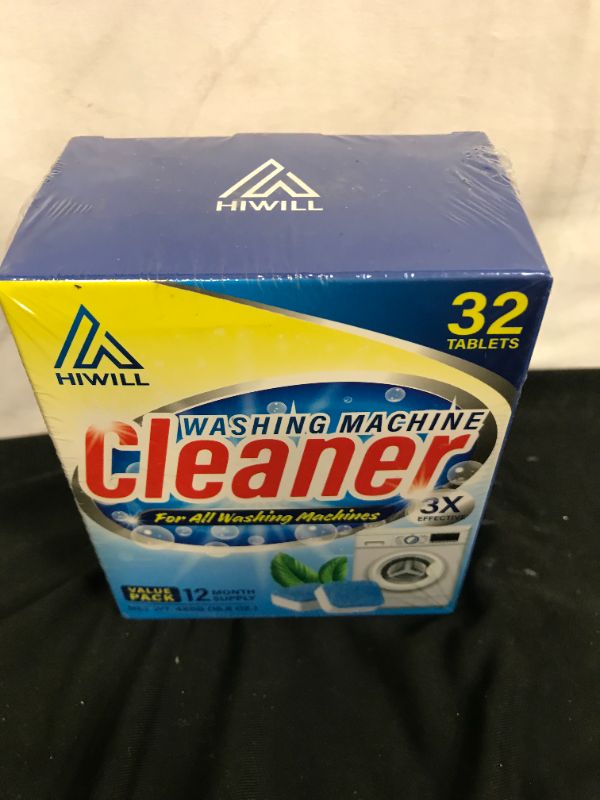 Photo 2 of Hiwill Washing Machine Cleaner Effervescent Tablets, 32 Solid Deep Cleaning Tablet, Triple Decontamination Natural Biological Formula, for All Machines Including HE, No More Stinky Grimy Washer EXP 01/19/2023