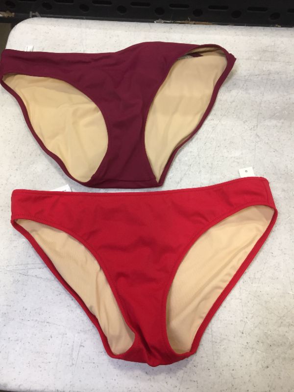 Photo 1 of womens underwear bottoms color red and burgundy one small one medium 