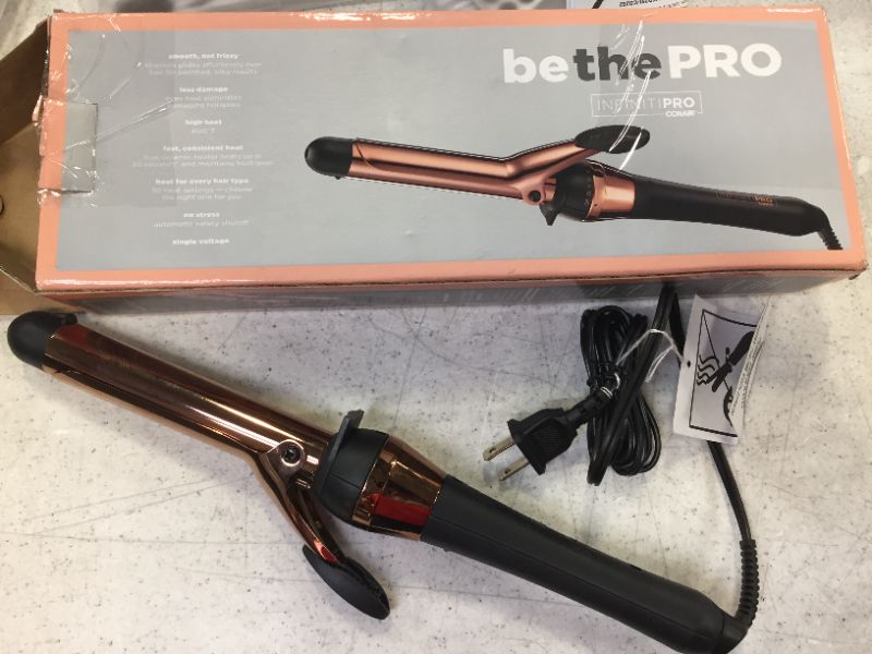 Photo 3 of Conair INFINITIPRO BY Titanium 1Inch Curling Iron, Black / Rose Gold, 1 Count

