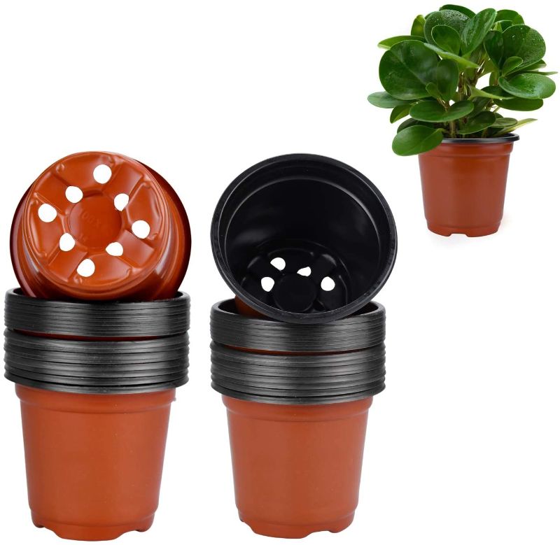 Photo 1 of 6 inch garden pot 100 pack color red brown 