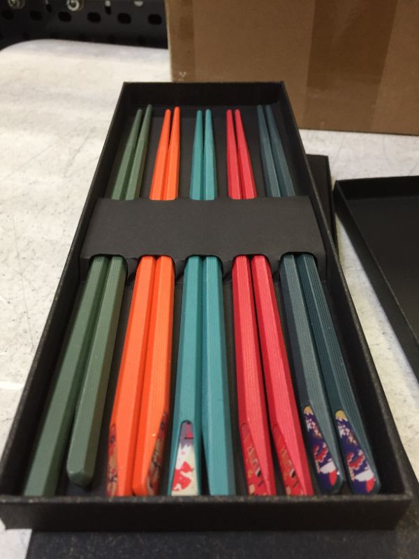 Photo 2 of 2PCK 5-Pairs Fiberglass Chopsticks?Reusable Chopsticks Dishwasher Safe