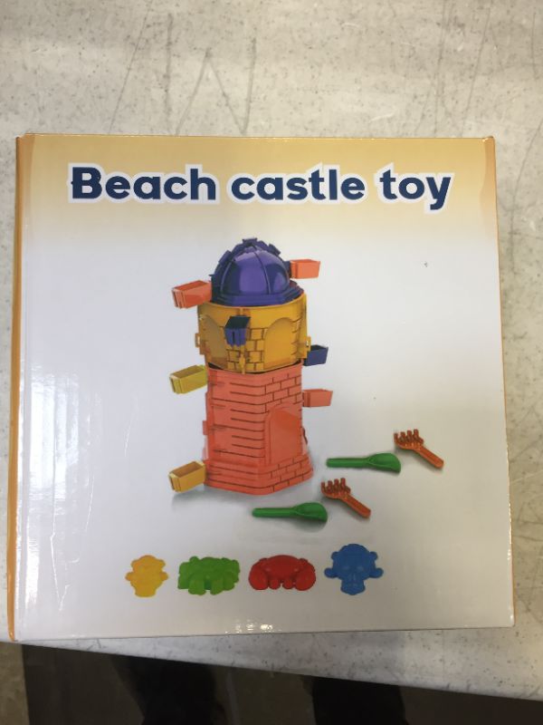 Photo 2 of Beach Sand Toys Set for Kids, Beach Toys Includes Sand Toys Castle Sandbox, Animal Molds, Shovels, Rakes, Mesh Bag, Fun Outdoor Games Beach Toys for Toddlers Kids Boys Girls-Medium - DIFFERENT COLOR 
