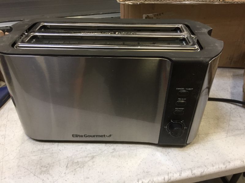 Photo 3 of  Elite Gourmet Stainless Steel 4 Slice Long Slot Toaster