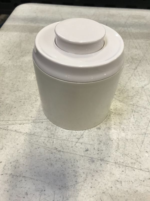 Photo 1 of 4 inch high ceramic kitchen container color white  