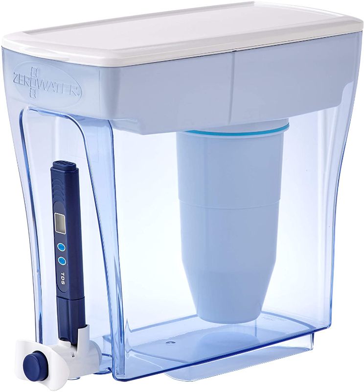 Photo 1 of ZeroWater 20 Cup Ready-Pour Dispenser Water Filter Pitcher, clear
