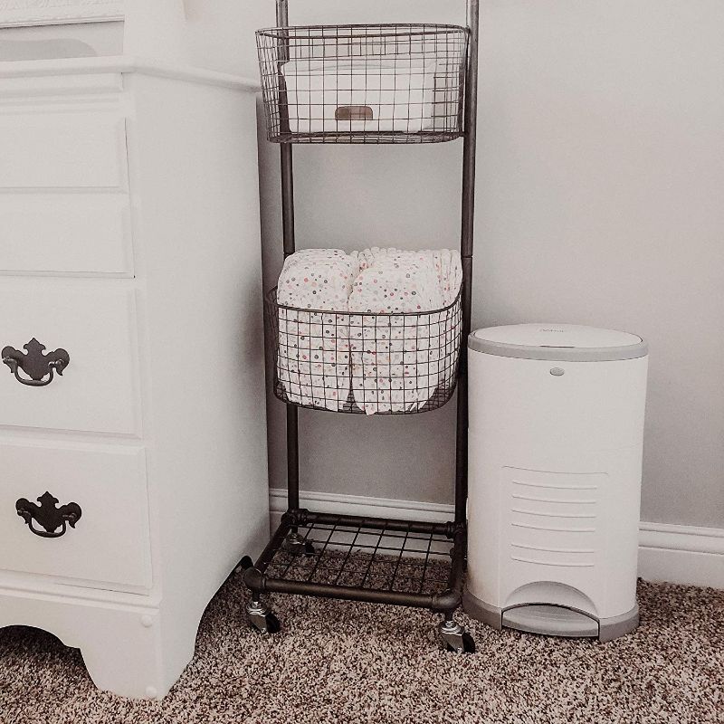 Photo 1 of Dekor Classic Hands-Free Diaper Pail | White | Easiest to Use | Just Step – Drop – Done | Doesn’t Absorb Odors | 20 Second Bag Change | Most Economical Refill System 21 x 12 inches 
