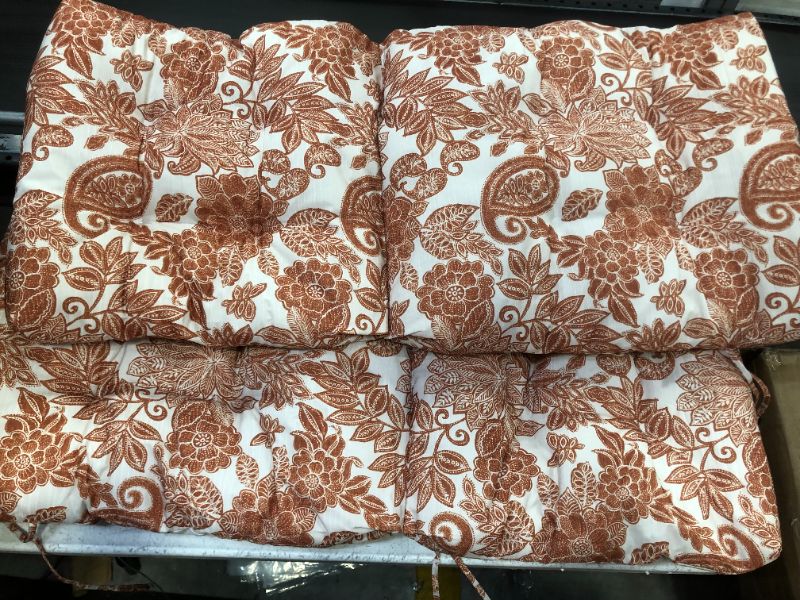 Photo 1 of 4 x 2 feet lounge chair cushion color orange and white 2 pack 
