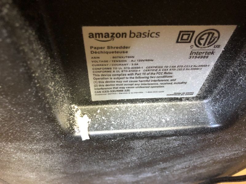 Photo 3 of AmazonBasics 150-Sheet Autofeed Micro-Cut Paper Shredder 