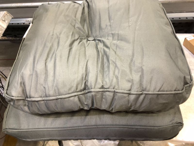 Photo 2 of 24 x 24 outside patio cushion color grey 2 pack 