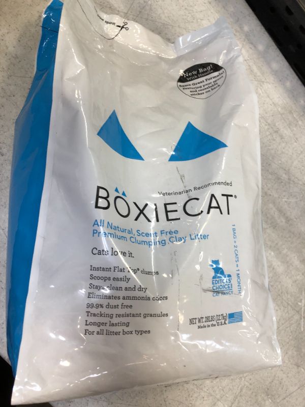 Photo 2 of Boxiecat Premium Unscented Clumping Clay Cat Litter, 28-lb bag