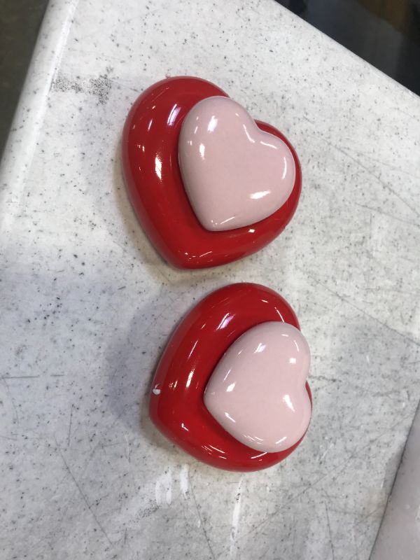 Photo 2 of Nisoger Heart Keepsake Cremation Urn for Human Ashes, Set of 2 Ceramic Small Urns with Heart Shaped for Keeping Ashes at Home,Sharing Mini Urns with Siblings or Families for Pet or Human Ashes 
