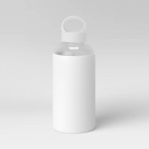 Photo 1 of 18oz Borosilicate Glass Water Bottle with PP Lid and Silicone Sleeve - Room Essentials™