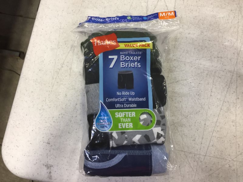 Photo 1 of Hanes Boys' Boxer Briefs 6 + 1 Bonus Pack - Colors Vary M, MultiColored