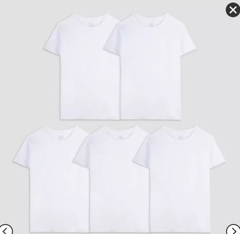 Photo 1 of Fruit of the Loom Boys' 5pk T-Undershirt - White
**OPEN PACKAGE**