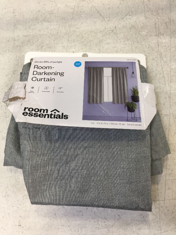 Photo 2 of Heathered Thermal Room Darkening Curtain Panel - Room Essentials™
**PACKAGE IS DAMAGED**