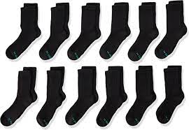 Photo 1 of Hanes Boys' 12pk Cushioned Crew Socks color black size 9-2.5 
