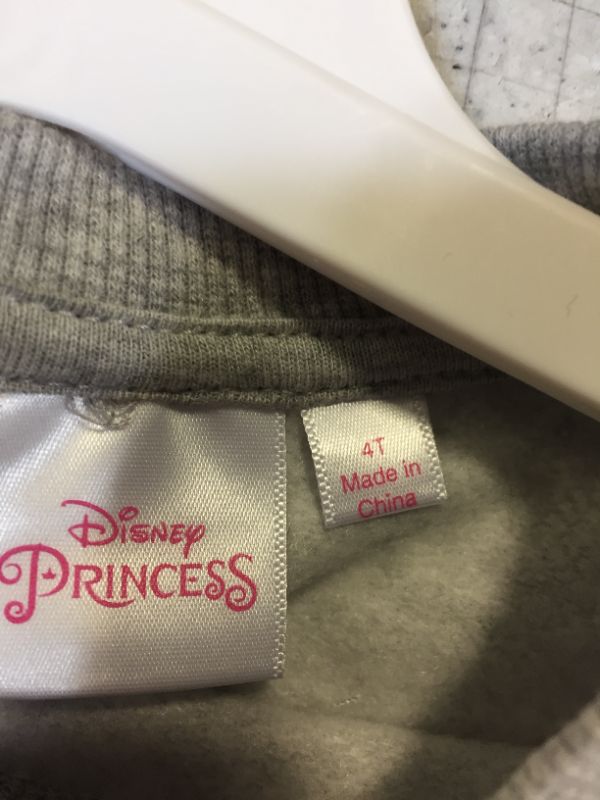 Photo 1 of girls disney princess sweater color grey size 4T