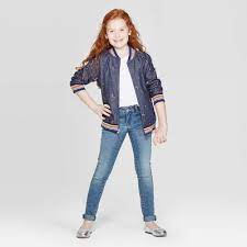 Photo 1 of Girls' Ultimate Stretch Skinny Mid-Rise Jeans - Cat & Jack size 14 
