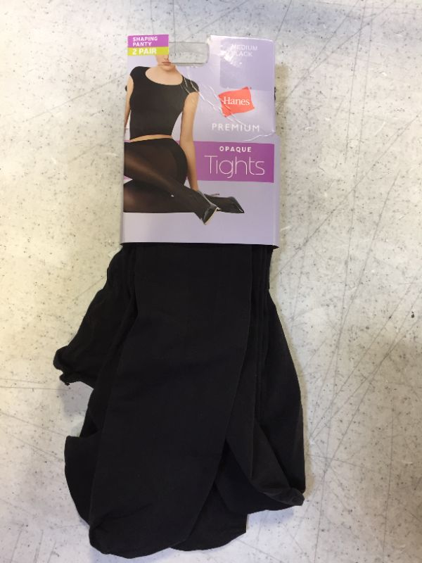 Photo 2 of Hanes Premium Women's 2pk Opaque Tights - Black
