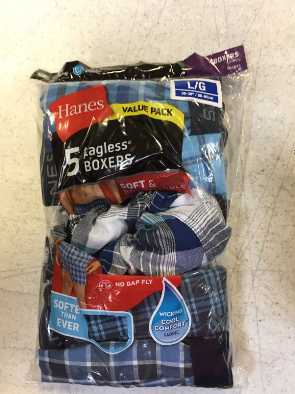 Photo 2 of Hanes 5pk Boxer size large 36-38 waist 