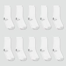 Photo 1 of Hanes Women's Cushioned 10pk Crew Socks  Size 5-9
