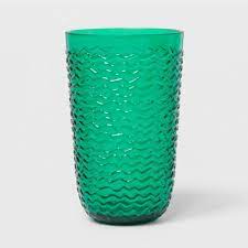 Photo 1 of 19oz Plastic Wave Texture Tall Tumbler Green - Opalhouse 4 pack 