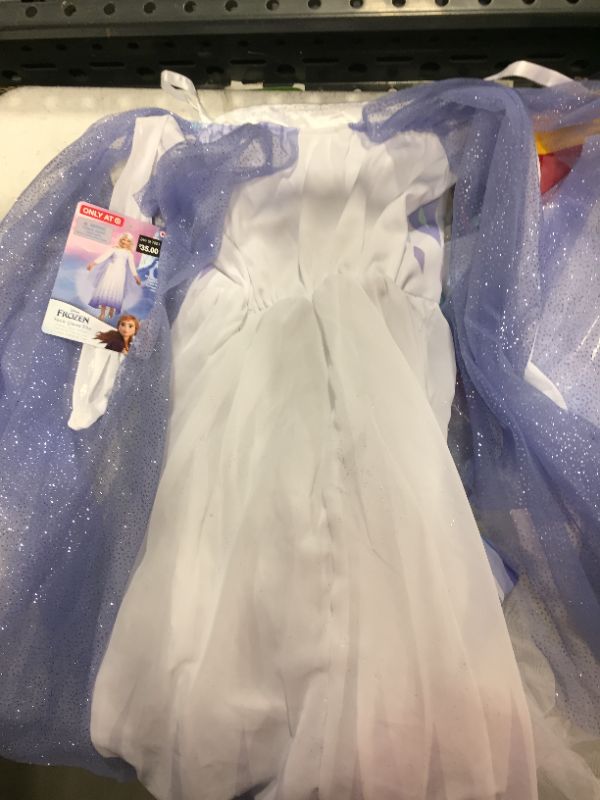 Photo 1 of girls  Deluxe Disney Frozen 2 Snow Queen Elsa Halloween Costume Dress size 4-6 

